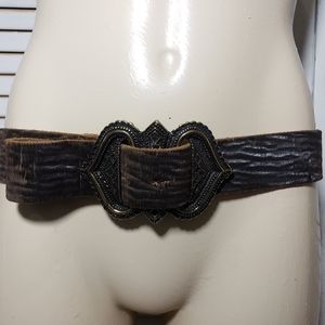 Vintage BRAVE BELTWORKS Brown Leather Belt